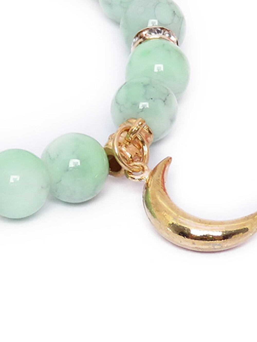 Beaded Fashion Green Bracelet Jewelry Crystal Gemstone Bangle for Girls - Picture 6 of 6